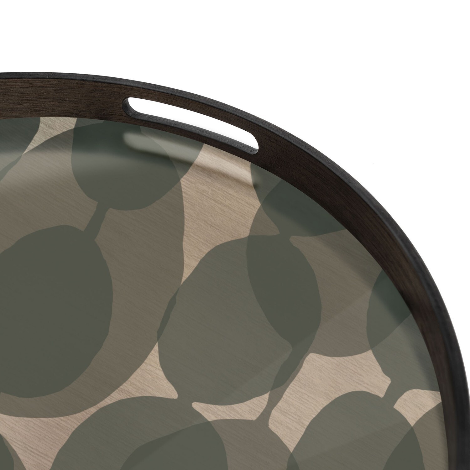Ethnicraft - Tablett rund, 48cm - Glas, Connected Dots