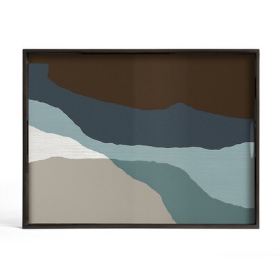 Tablett rechteckig, L - Glas, Graphite Wabi Sabi Tablett rechteckig, L - Glas, Graphite Wabi Sabi