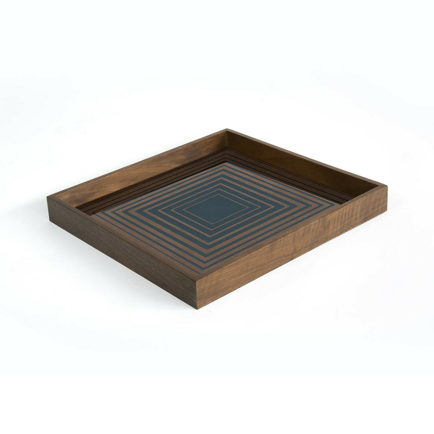 Ethnicraft - Tablett quadratisch, 38cm - Glas, Ink Square