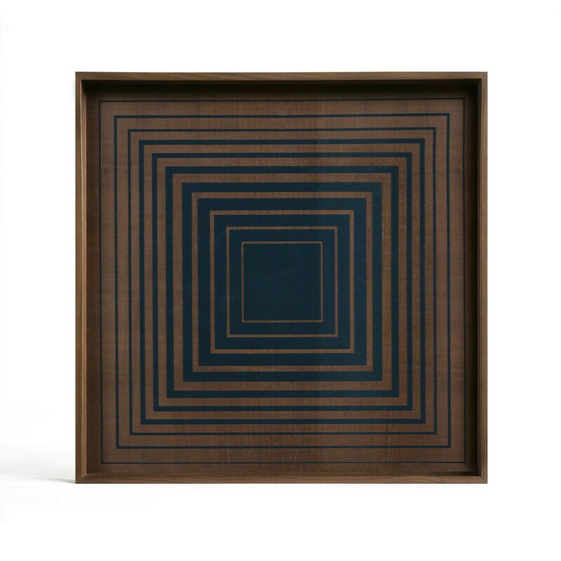 Ethnicraft - Tablett quadratisch, 38cm - Glas, Ink Square