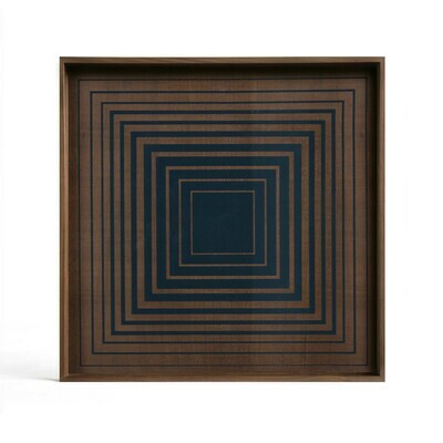 Ethnicraft - Tablett quadratisch, 38cm - Glas, Ink Square