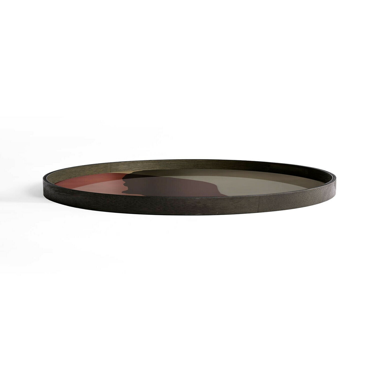 Ethnicraft - Tablett rund, 92cm - Glas, Pinot Combined Dots