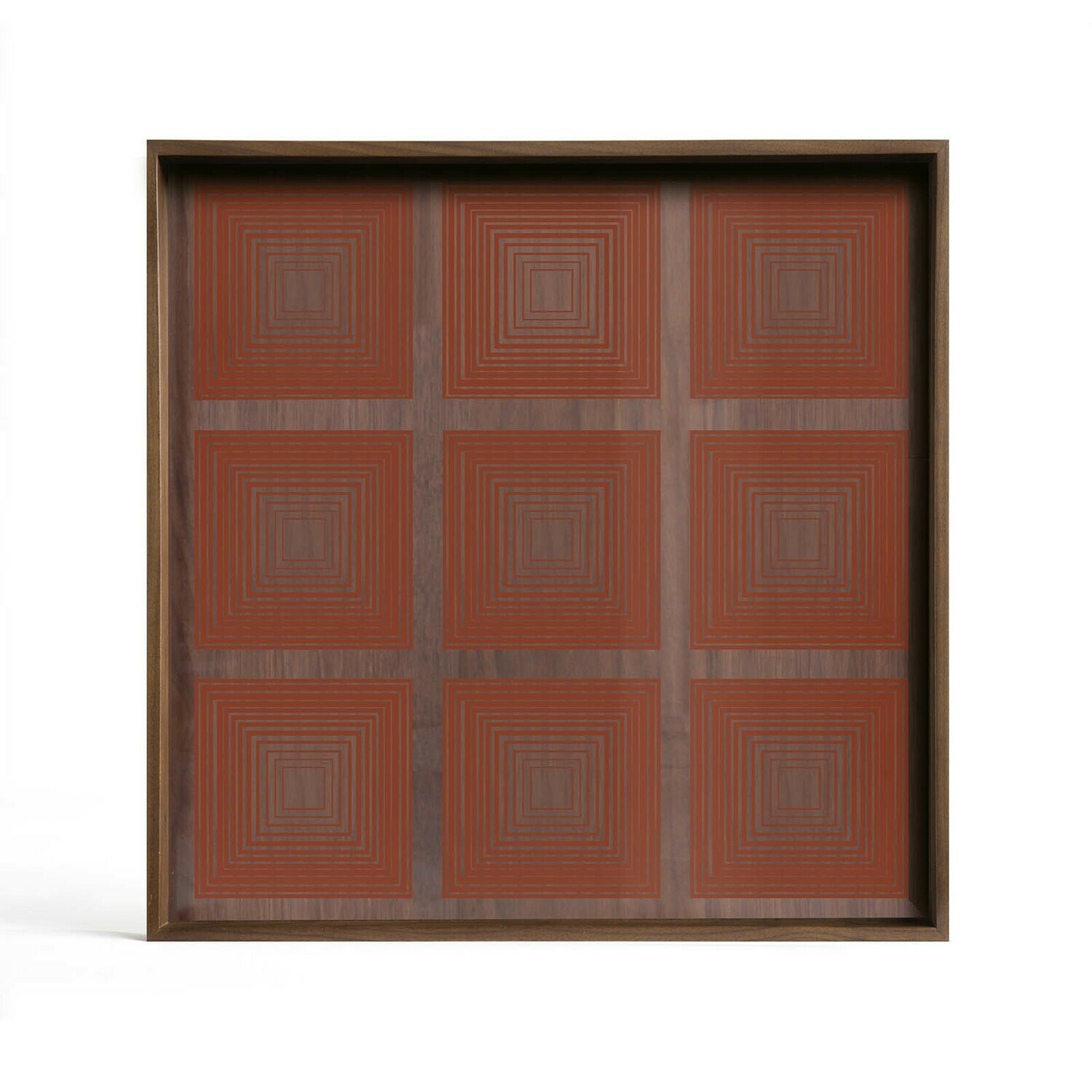 Ethnicraft - Tablett quadratisch 38cm - Glas, Pumpkin Squares