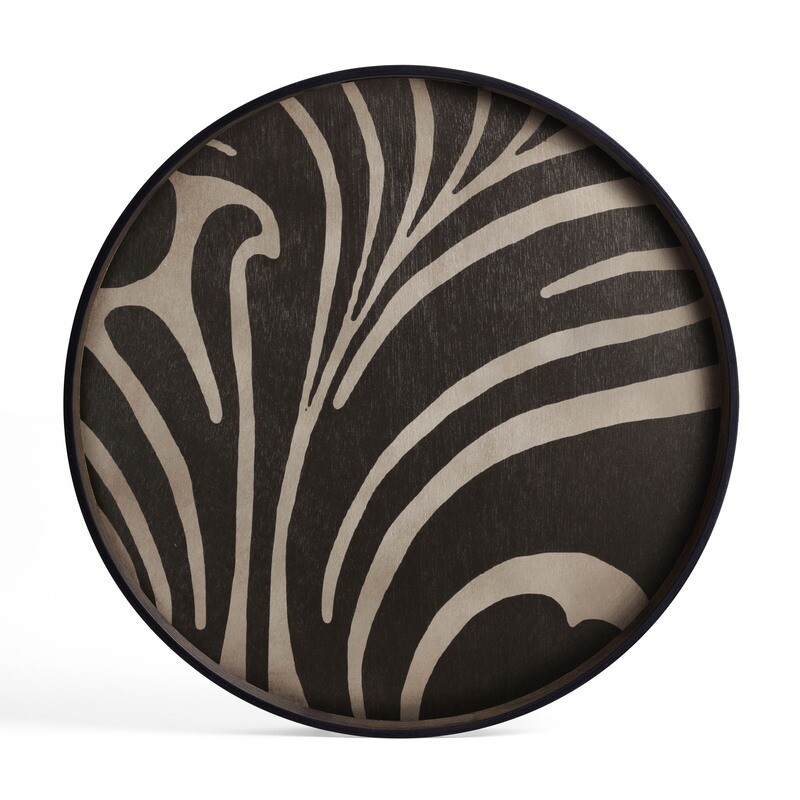 (Sale) Tablett rund, 61cm - Holz, Folk Tray (Sale) Tablett rund, 61cm - Holz, Folk Tray