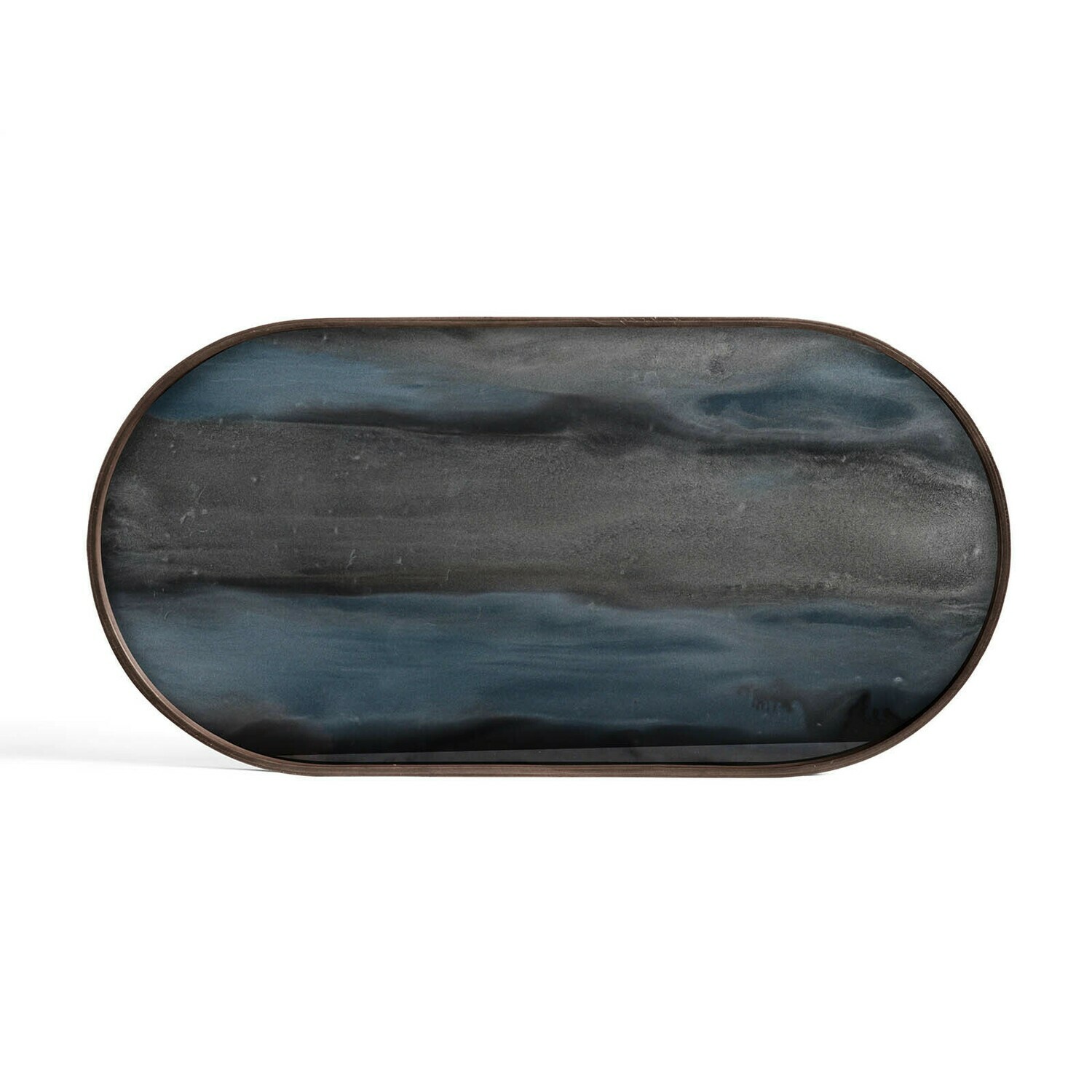 Ethnicraft - Tablett oval, M - Glas, Graphite Organic