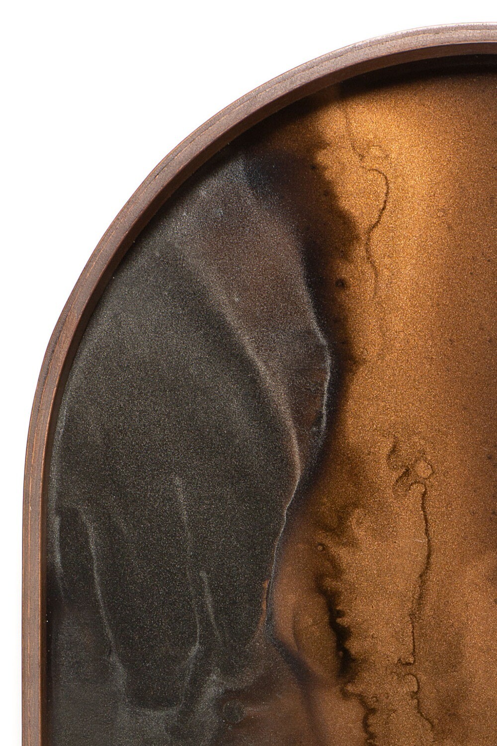 Ethnicraft - Tablett oval, M - Glas, Bronze Organic