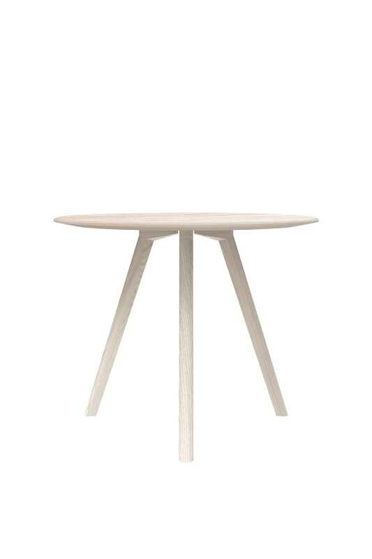 MEYER Tisch - rund, Farbe: Esche - gewachst mit Weisspigment, Durchmesser: 89cm