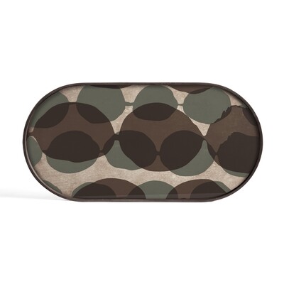 Tablett oval, M - Glas, Connected Dots Tablett oval, M - Glas, Connected Dots