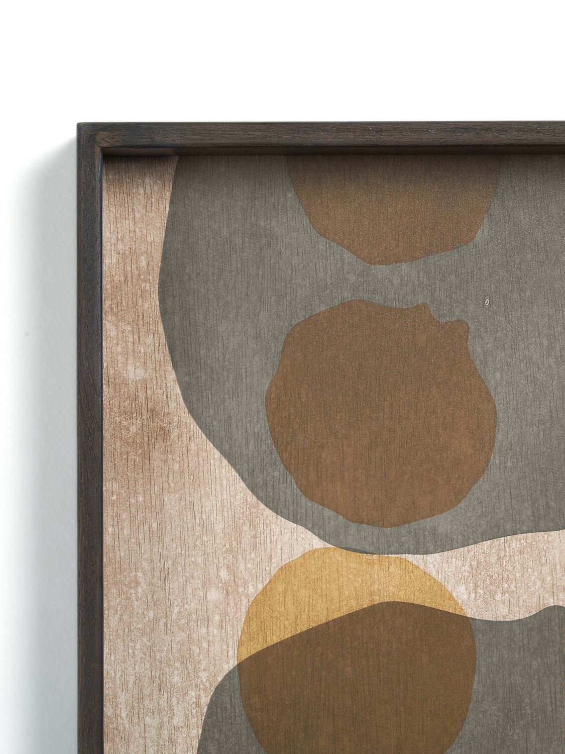 Ethnicraft - Tablett quadratisch, 51cm - Glas, Cinnamon Layered Dots