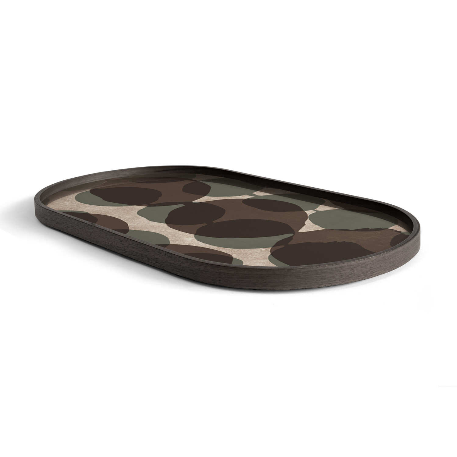 Ethnicraft - Tablett oval, M - Glas, Connected Dots