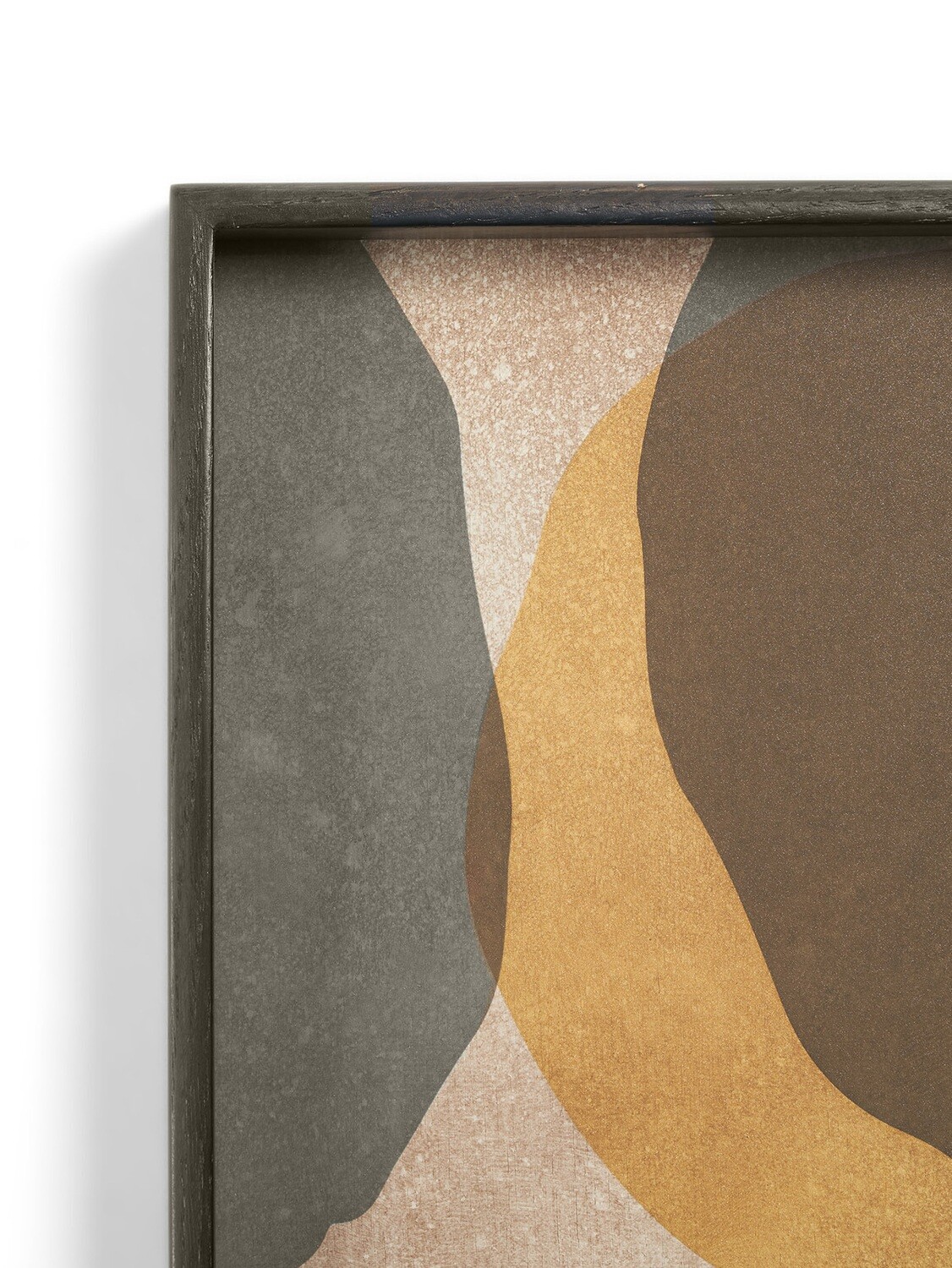 Ethnicraft - Tablett quadratisch, 38cm - Glas, Cinnamon Overlapping Dots