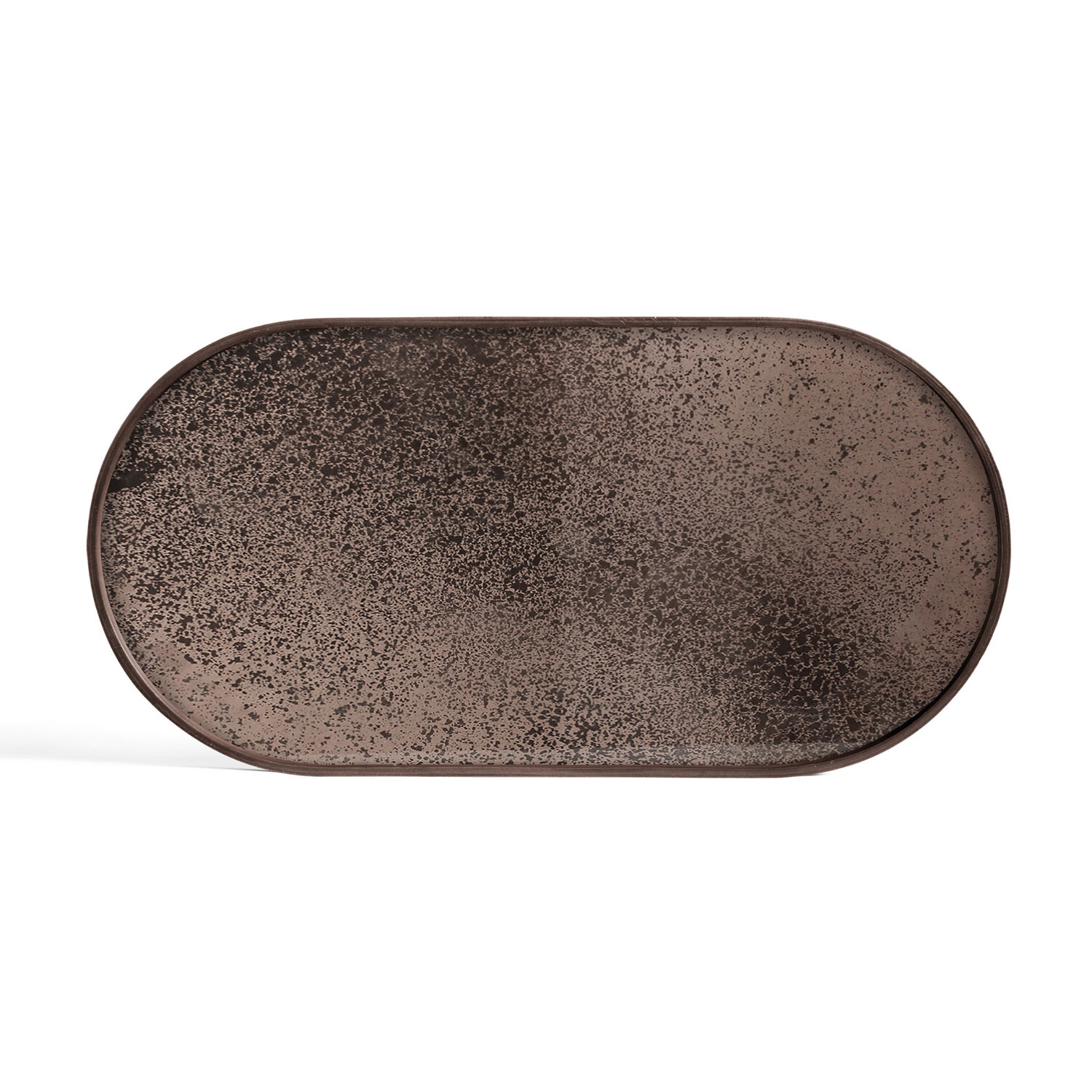Ethnicraft - Tablett oval, M - Spiegelglas, Bronze