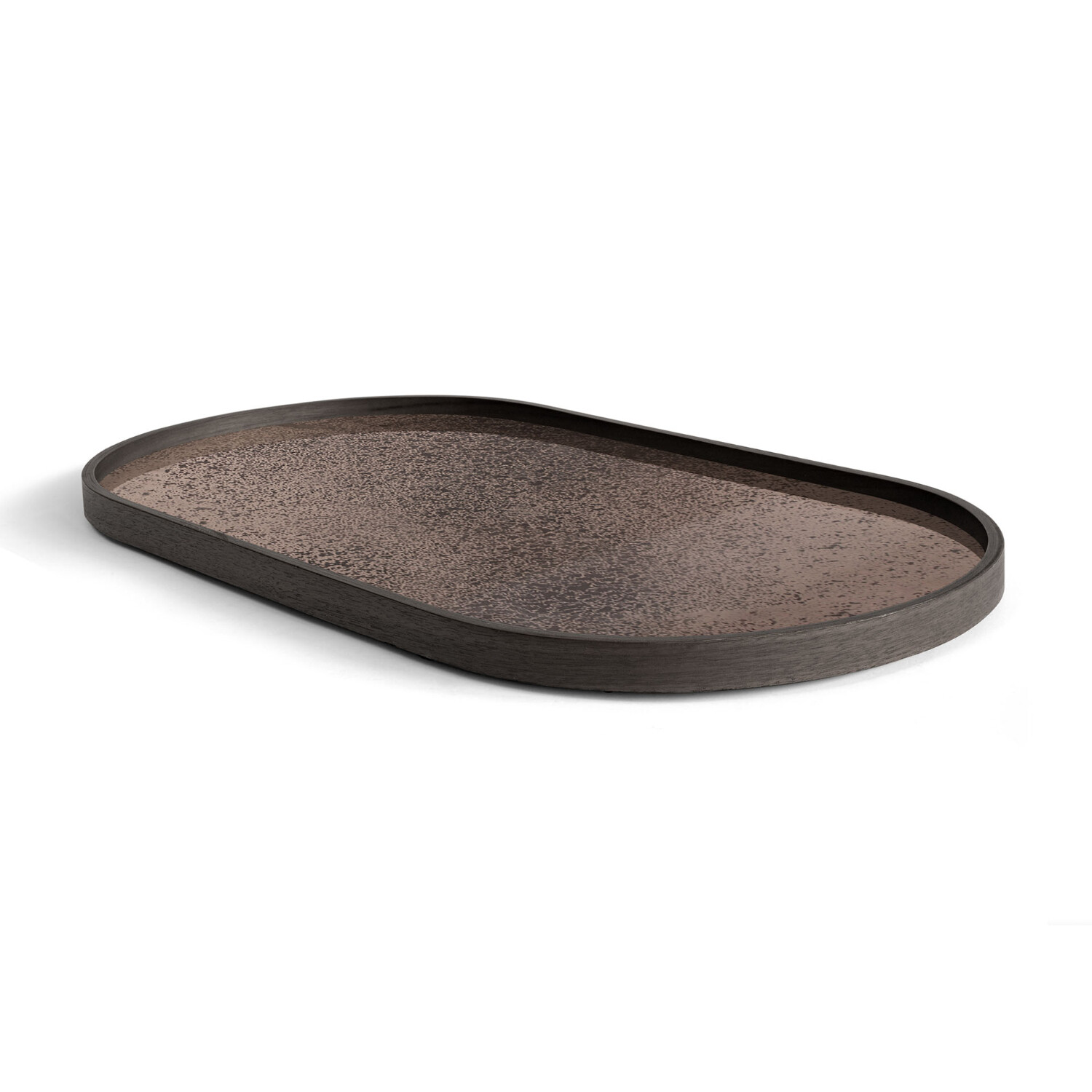 Ethnicraft - Tablett oval, M - Spiegelglas, Bronze