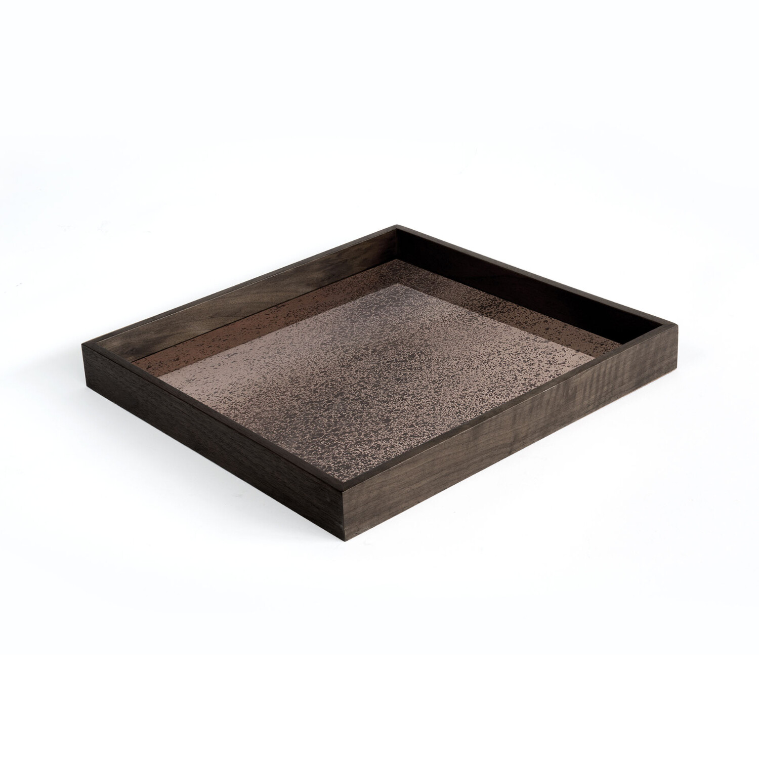 Ethnicraft - Tablett quadratisch, 38cm - Spiegelglas, Bronze