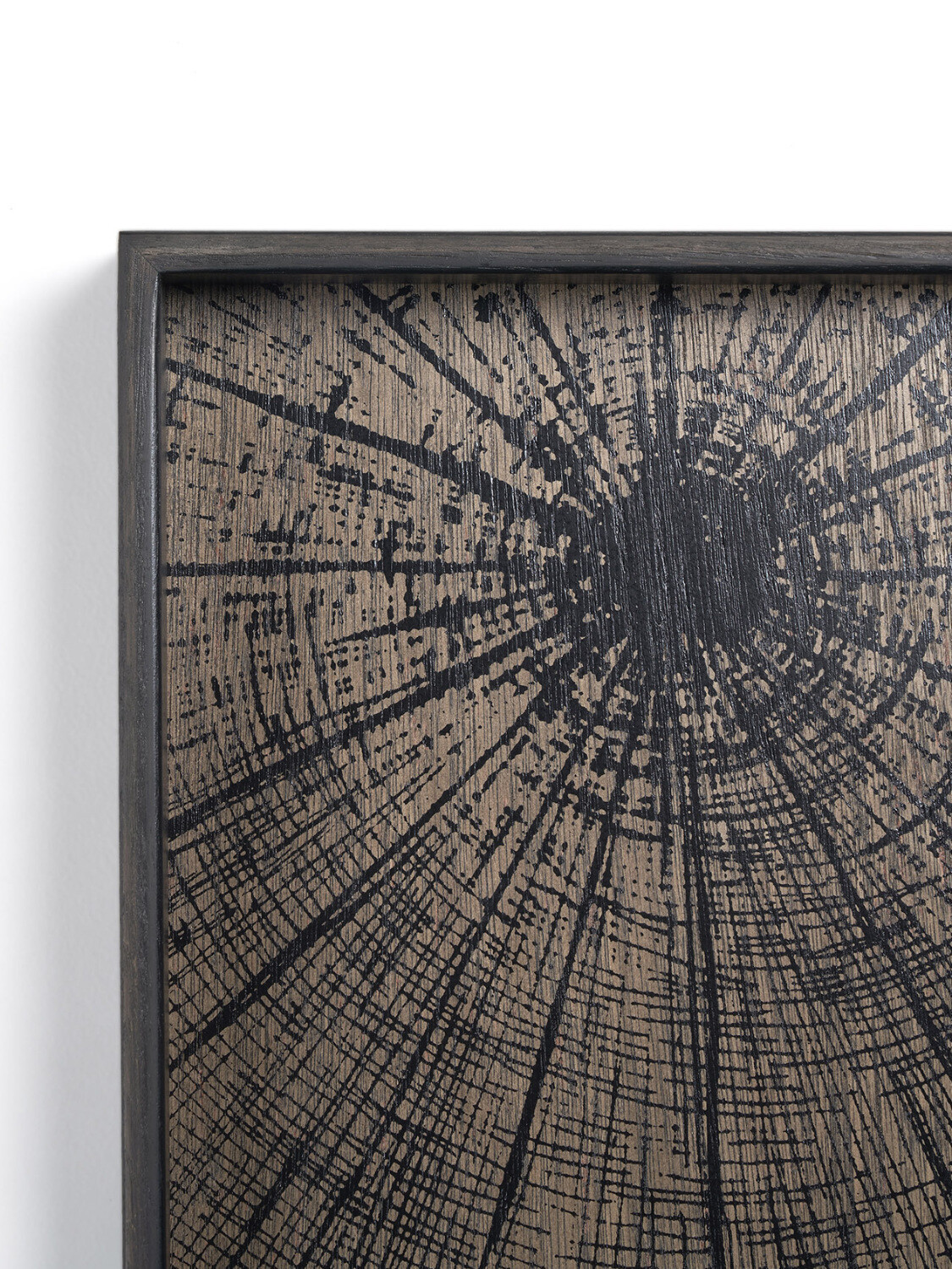 Ethnicraft - Tablett quadratisch, 51cm - Holz, Black Slices