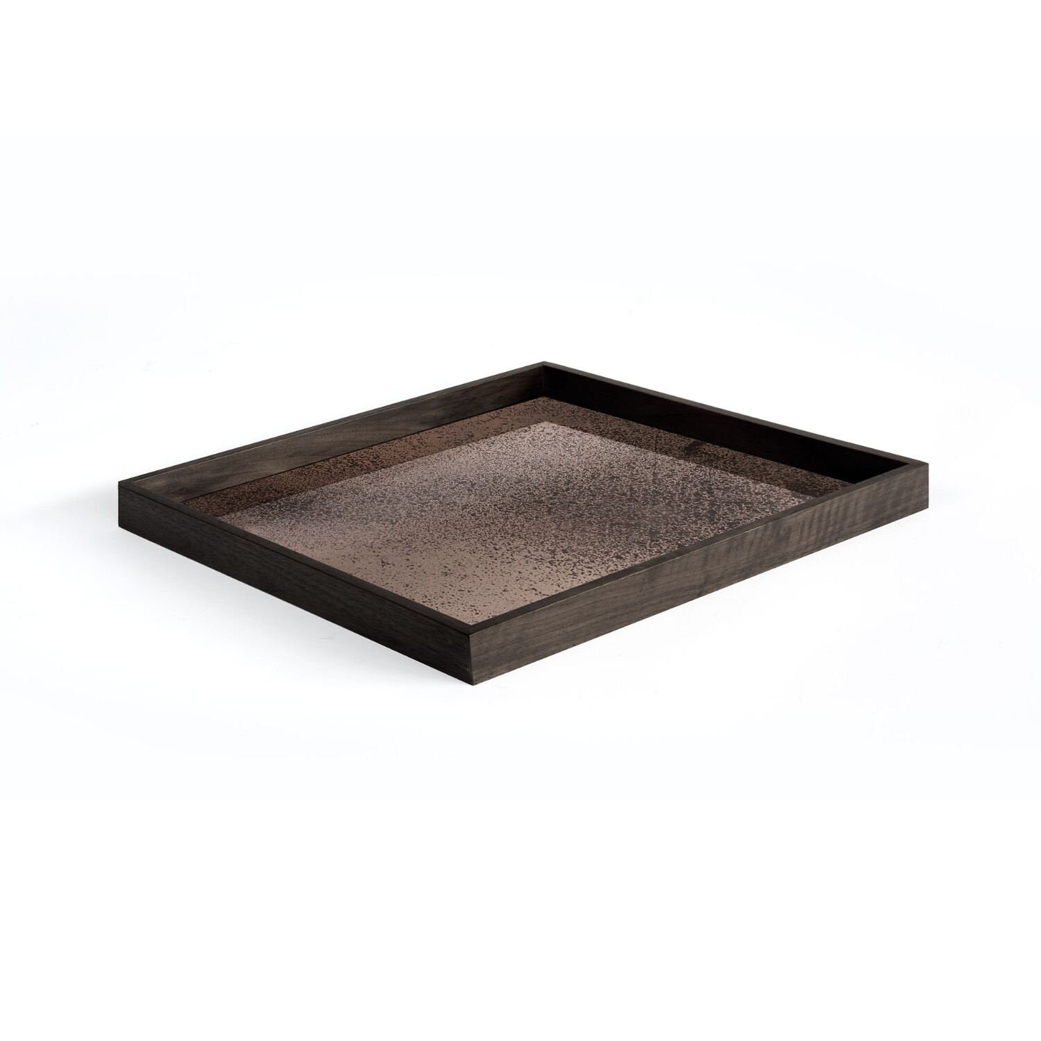 Ethnicraft - Tablett quadratisch, 51cm - Spiegelglas, Bronze