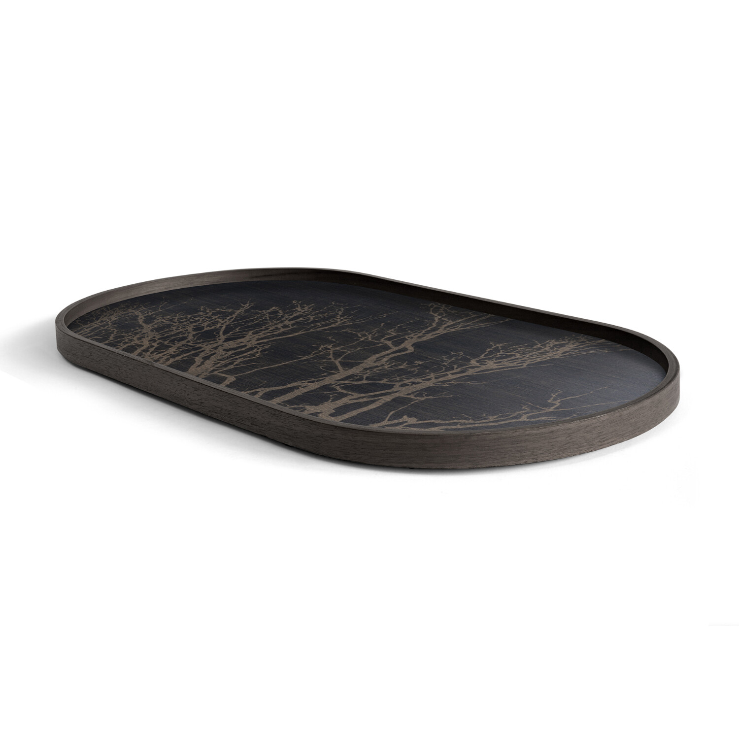 Ethnicraft - Tablett oval, M - Holz, Black Tree
