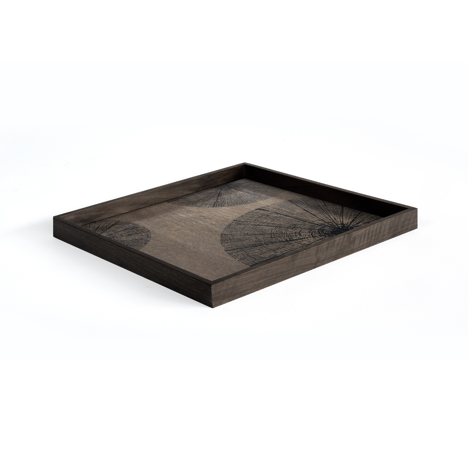Ethnicraft - Tablett quadratisch, 51cm - Holz, Black Slices