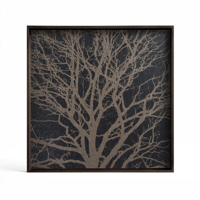 Ethnicraft - Tablett quadratisch, 38cm - Holz, Black Tree