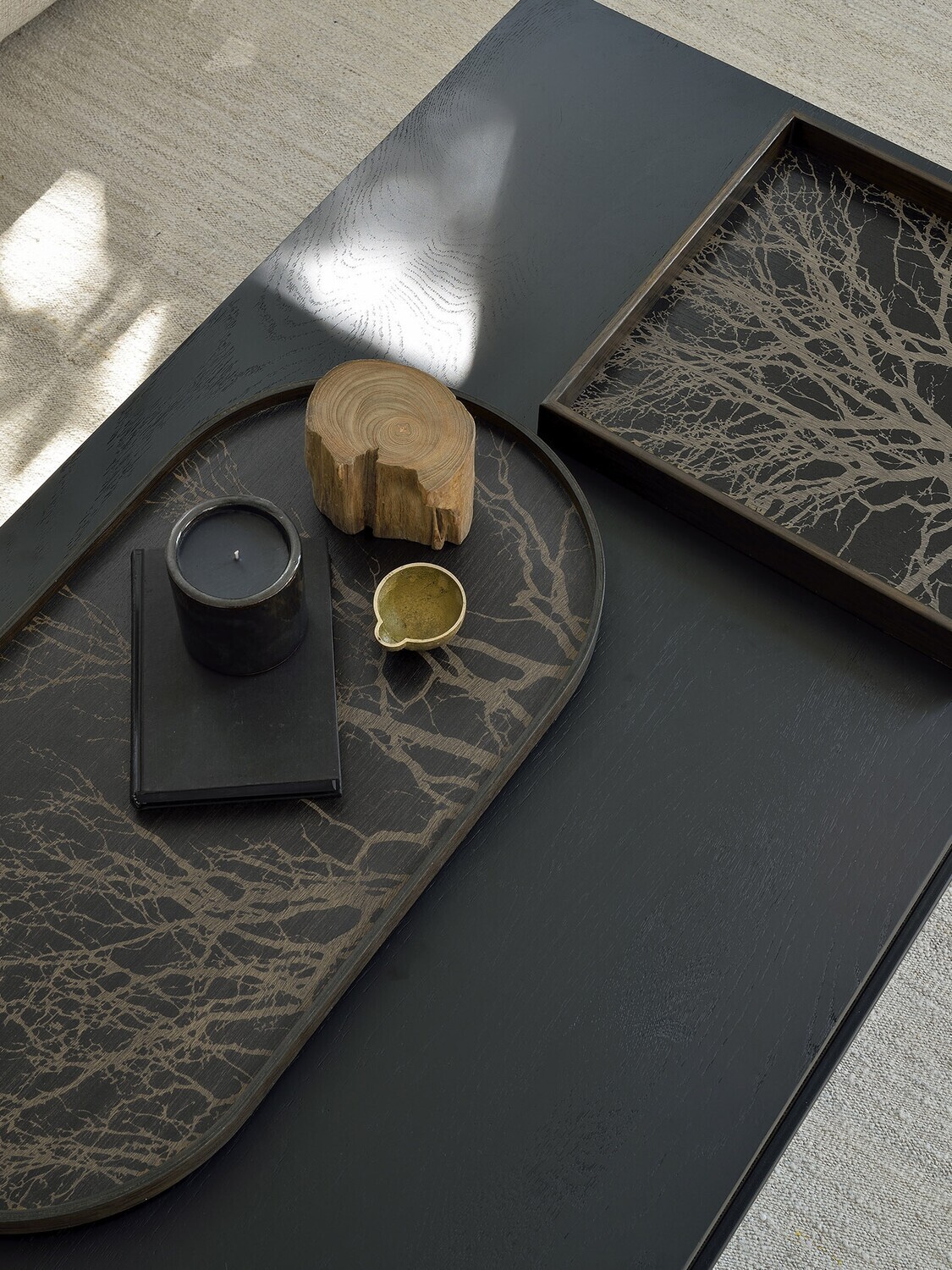 Ethnicraft - Tablett oval, M - Holz, Black Tree