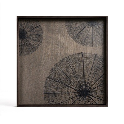 Ethnicraft - Tablett quadratisch, 51cm - Holz, Black Slices