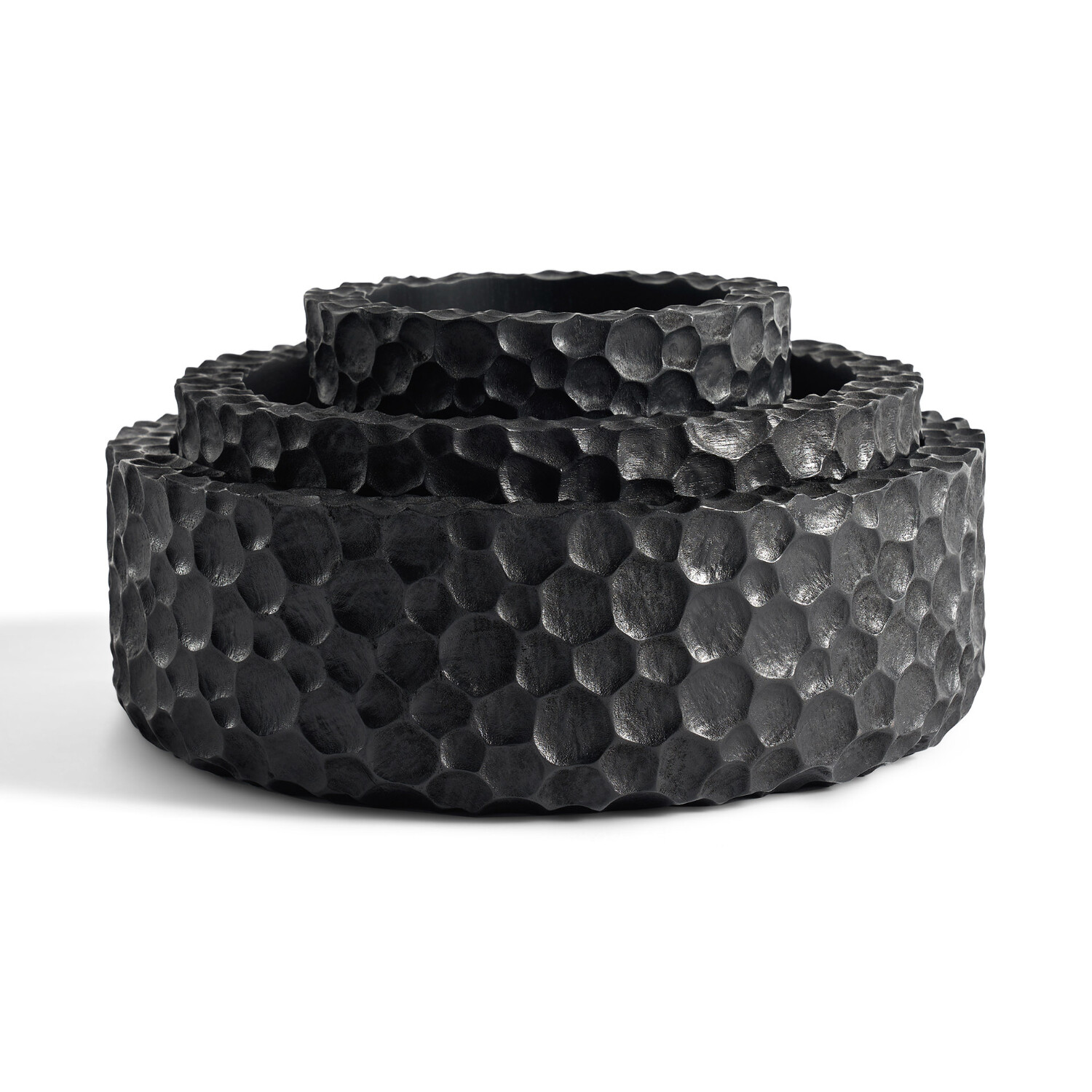 Ethnicraft - Schalen - Black Chopped, 3er Set