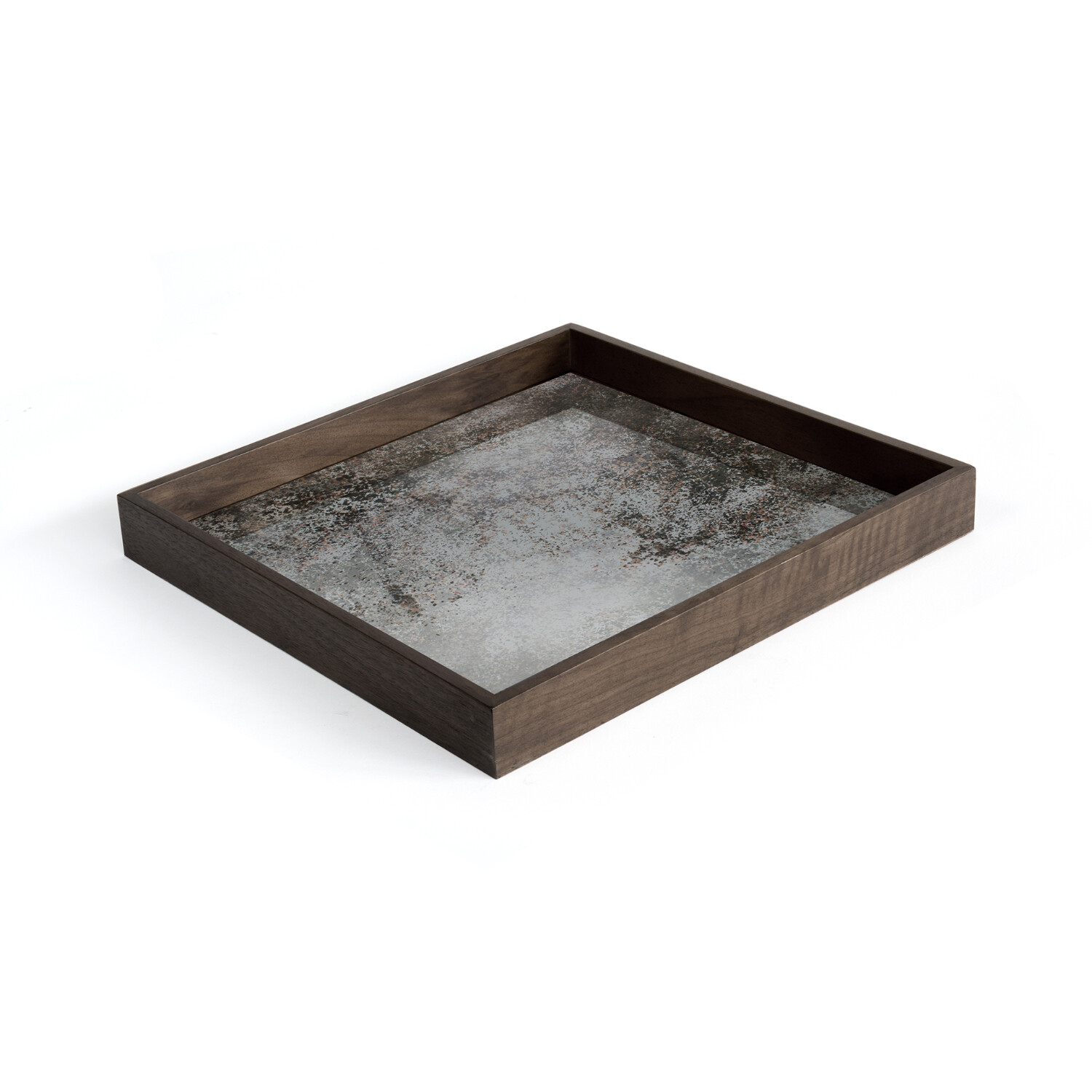 Ethnicraft - Tablett quadratisch, 38cm - Spiegelglas, Clear