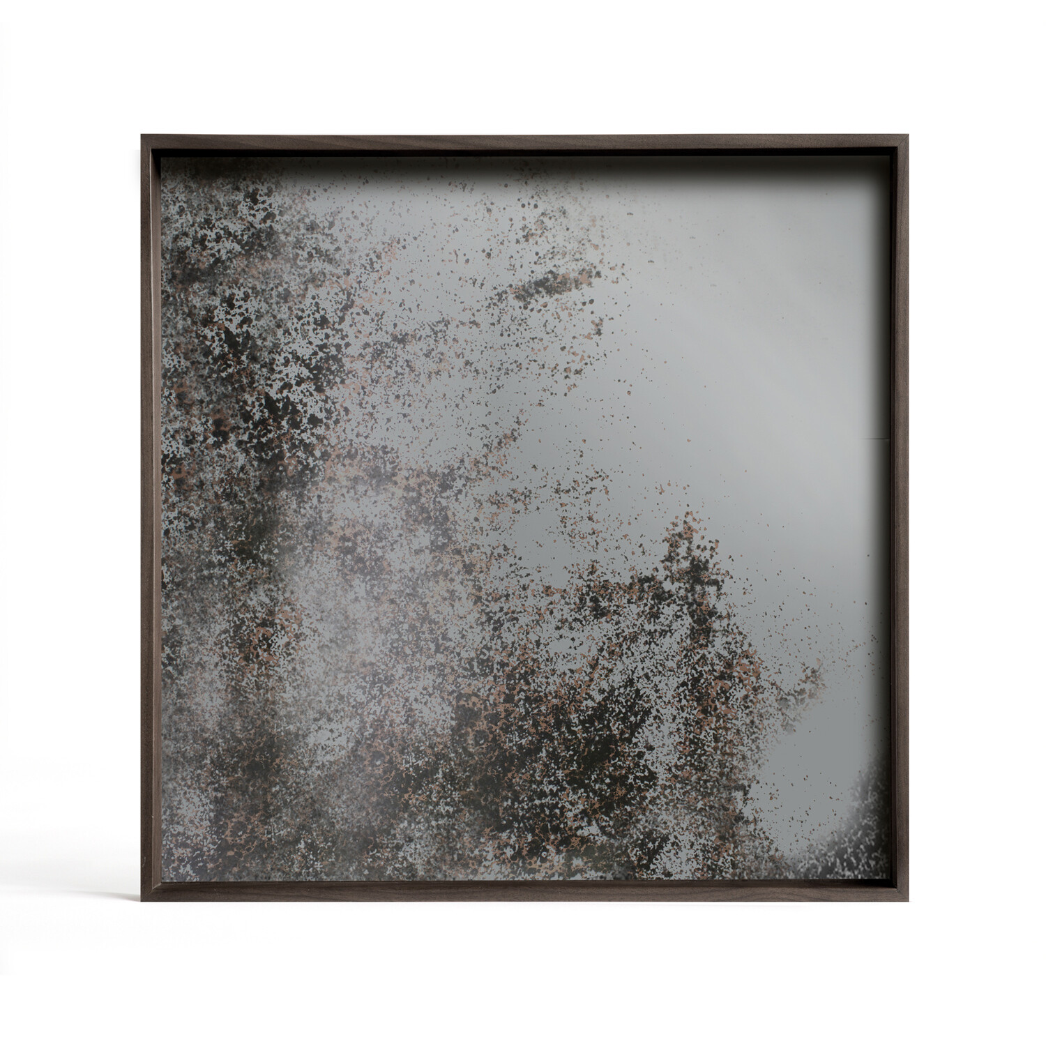Ethnicraft - Tablett quadratisch, 51cm - Spiegelglas, Clear