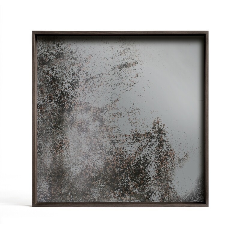 Ethnicraft - Tablett quadratisch, 51cm - Spiegelglas, Clear Ethnicraft - Tablett quadratisch, 51cm - Spiegelglas, Clear