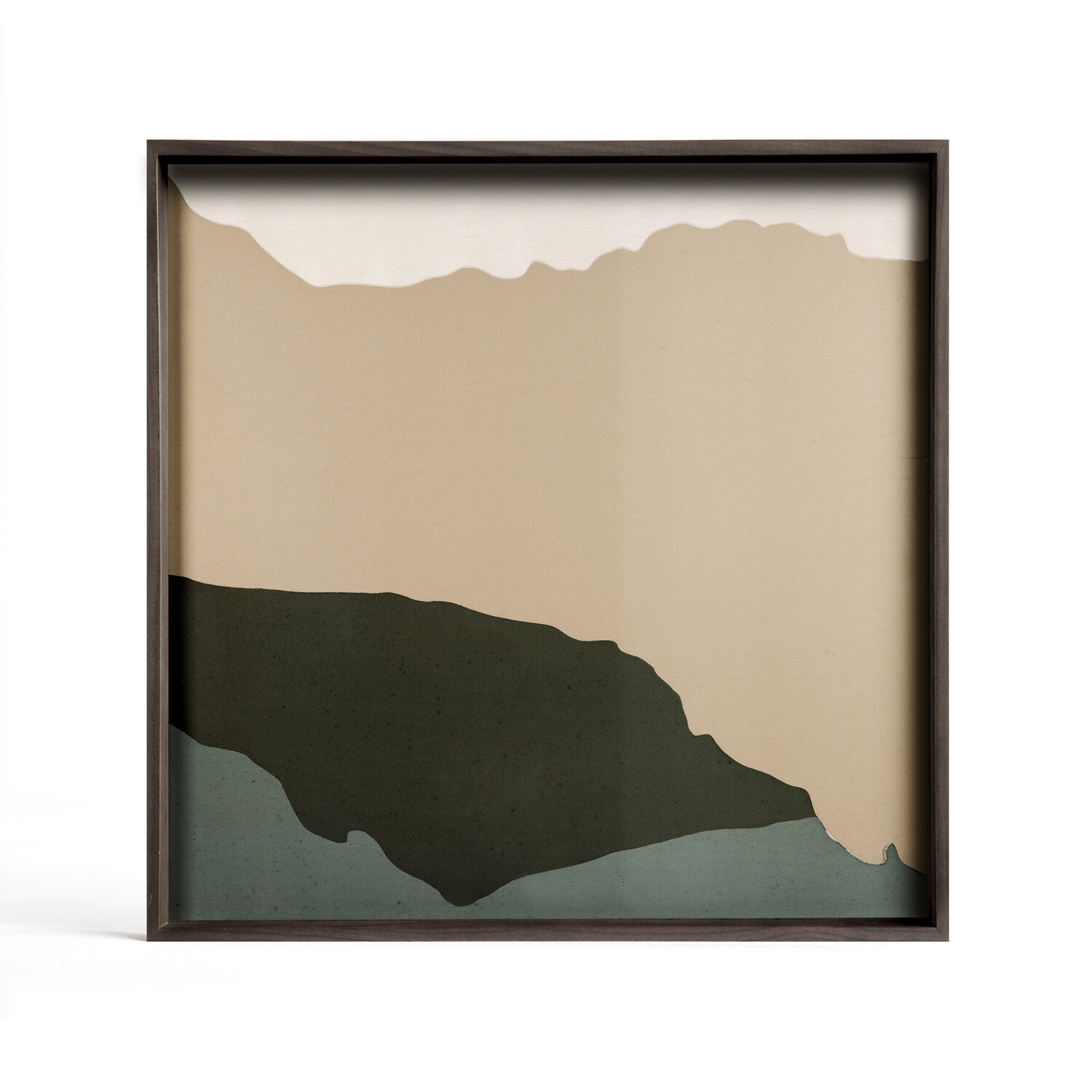 Ethnicraft - Tablett quadratisch, 51cm - Glas, Wabi Sabi Cream