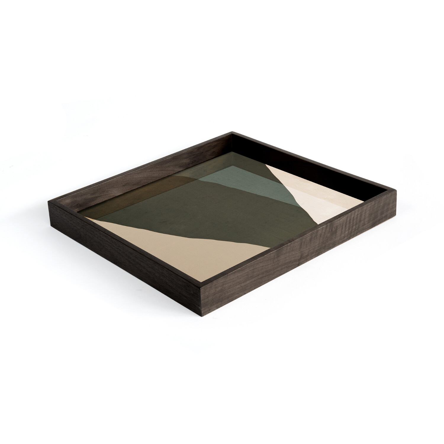 Ethnicraft - Tablett quadratisch, 38cm - Glas, Wabi Sabi Blue