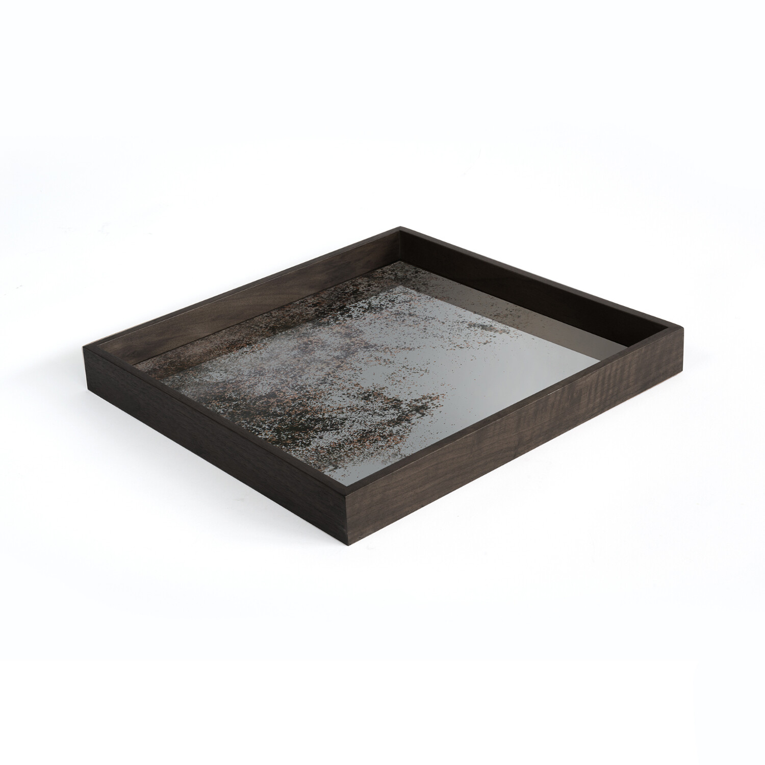 Ethnicraft - Tablett quadratisch, 51cm - Spiegelglas, Clear
