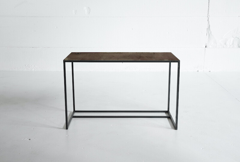 Heerenhuis - MESA DESK, Bürotisch Leder / Eiche / Teak