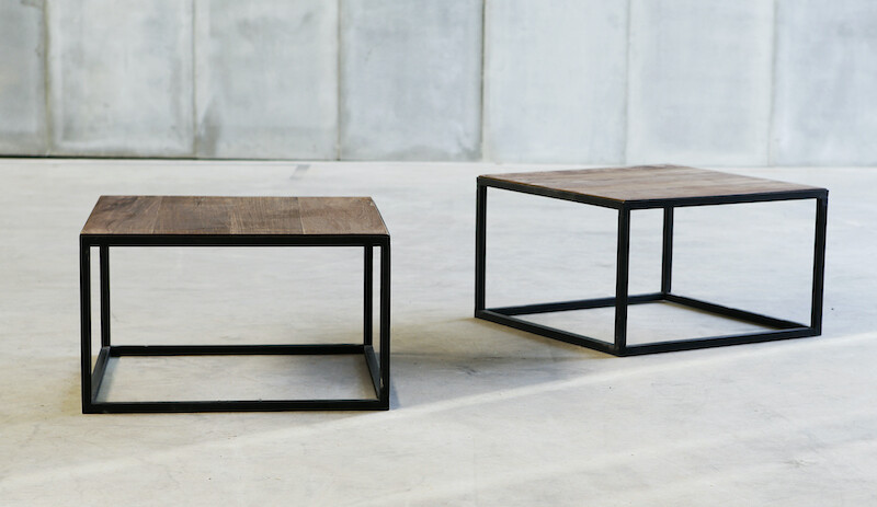 Heerenhuis - MESA Couchtisch Leder/ Eiche / Teak, auf Mass