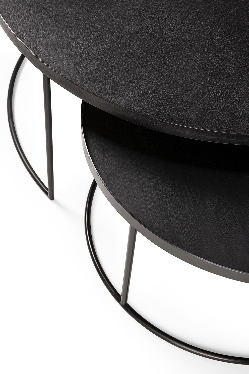Ethnicraft - Couchtisch Set - rund, L/XL, Höhe 31cm und 38cm