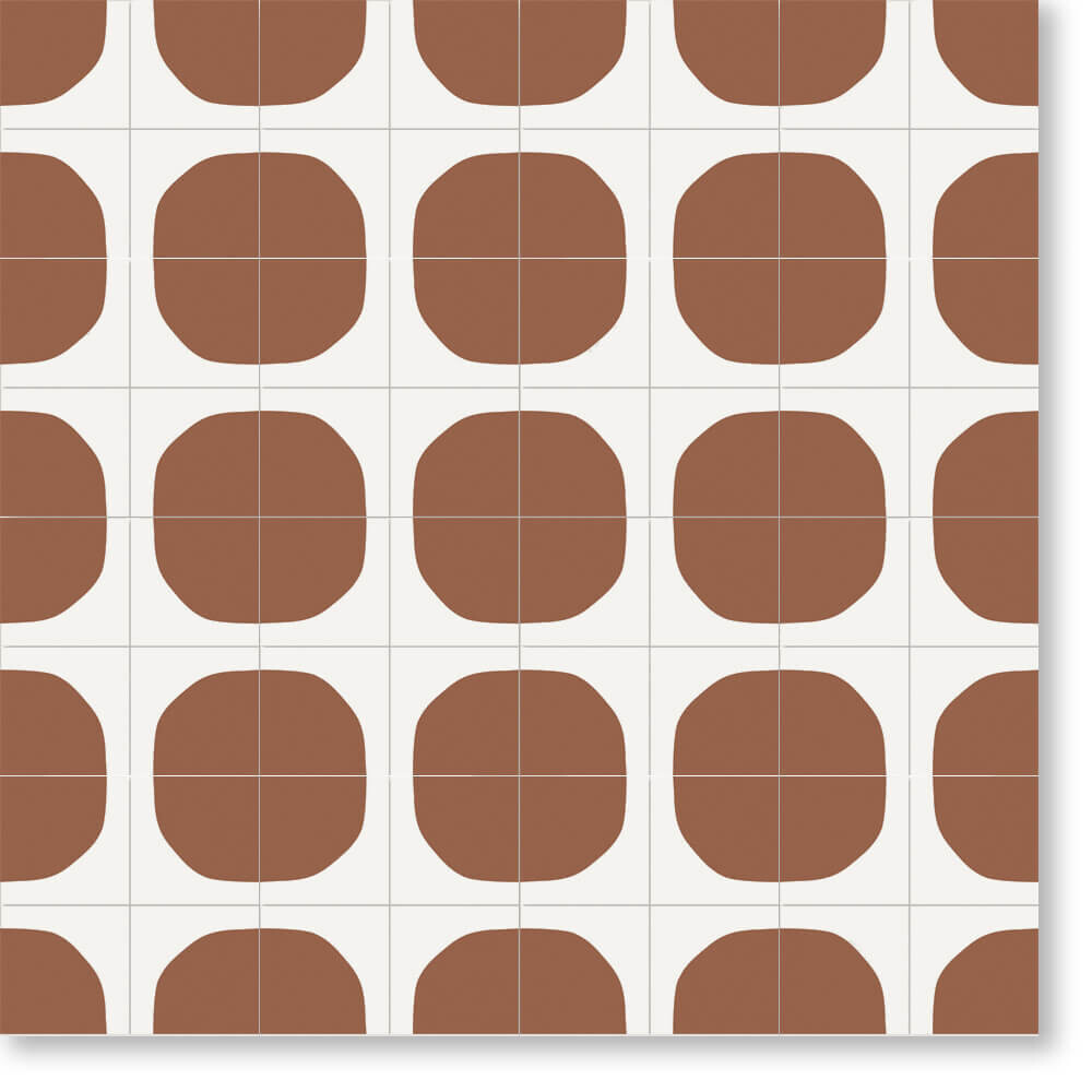 Zementfliese MINI PÖT - Terracotta - Ciel