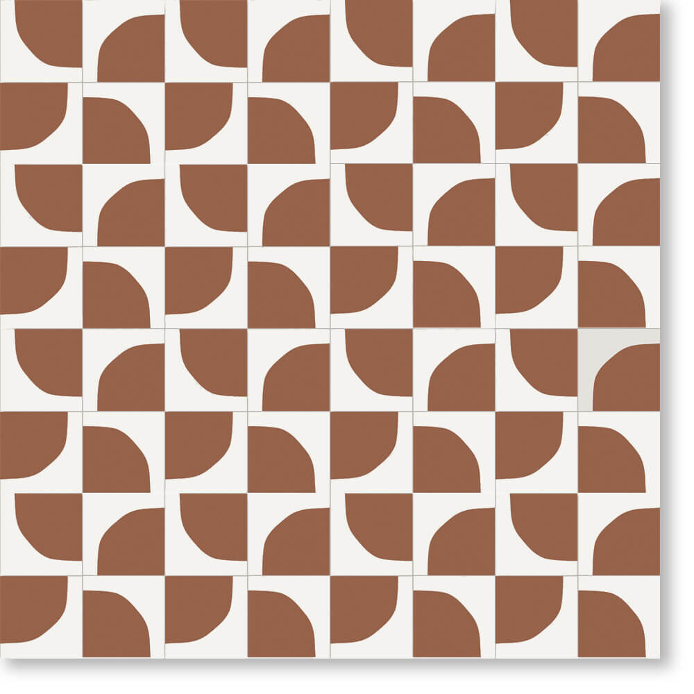 Zementfliese MINI PÖT - Terracotta - Ciel