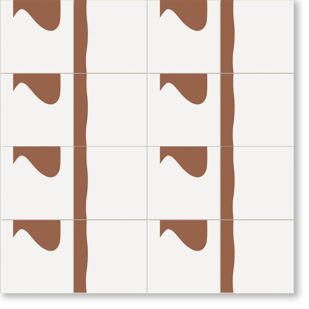 Zementfliese MINI PÖT - Terracotta - Jarre A