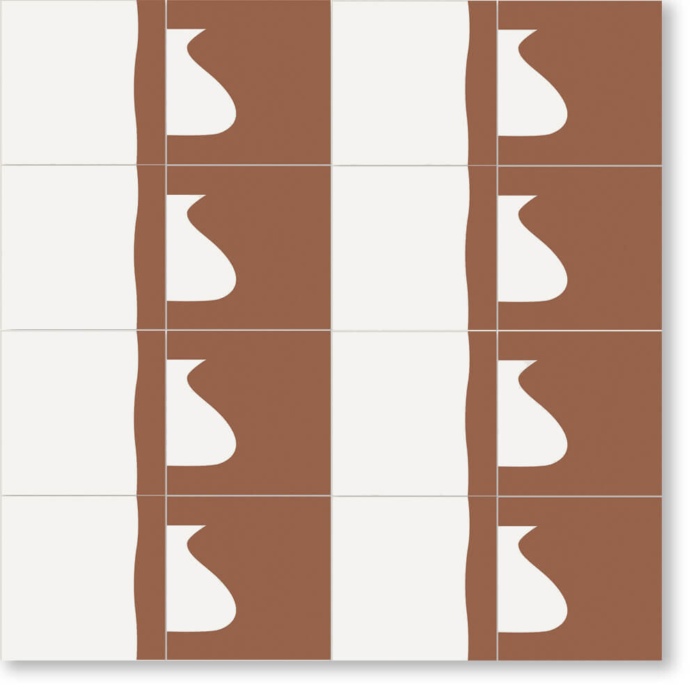 Zementfliese MINI PÖT - Terracotta - Jarre B-2