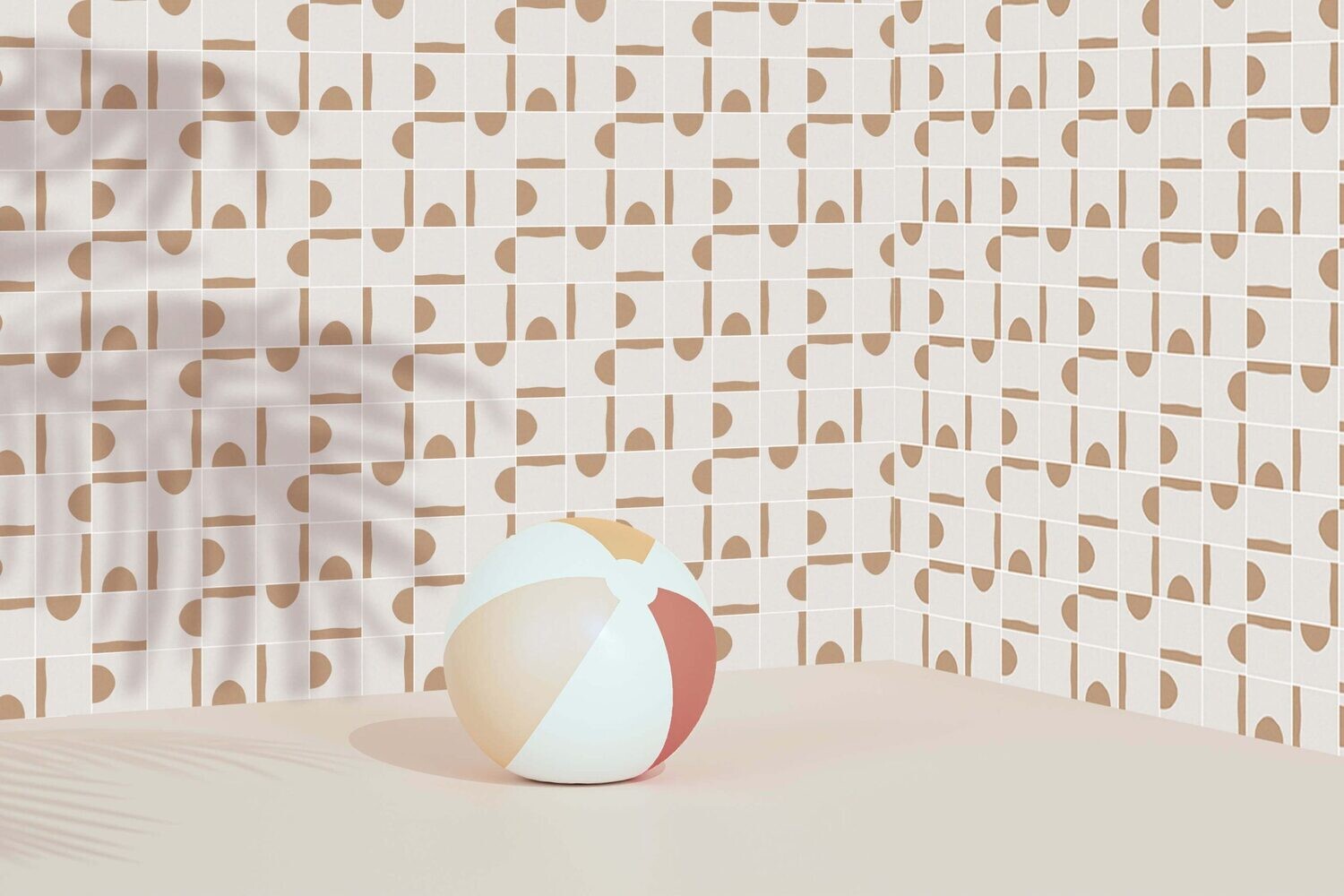 Zementfliese MINI PÖT - Terracotta - Vague