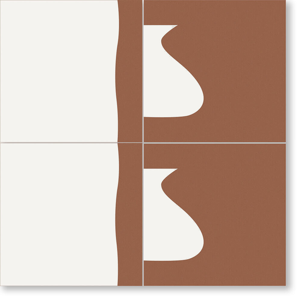 Zementfliese MINI PÖT - Terracotta - Jarre B-2