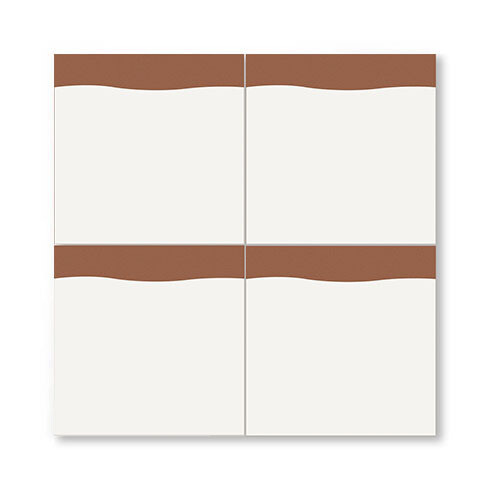 Zementfliese MINI PÖT - Terracotta - Vague