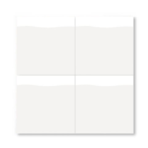 Zementfliese MINI PÖT - Blanc - Vague