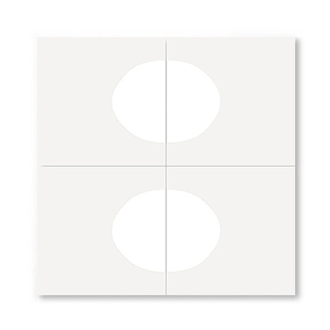 Zementfliese MINI PÖT - Blanc - Rond