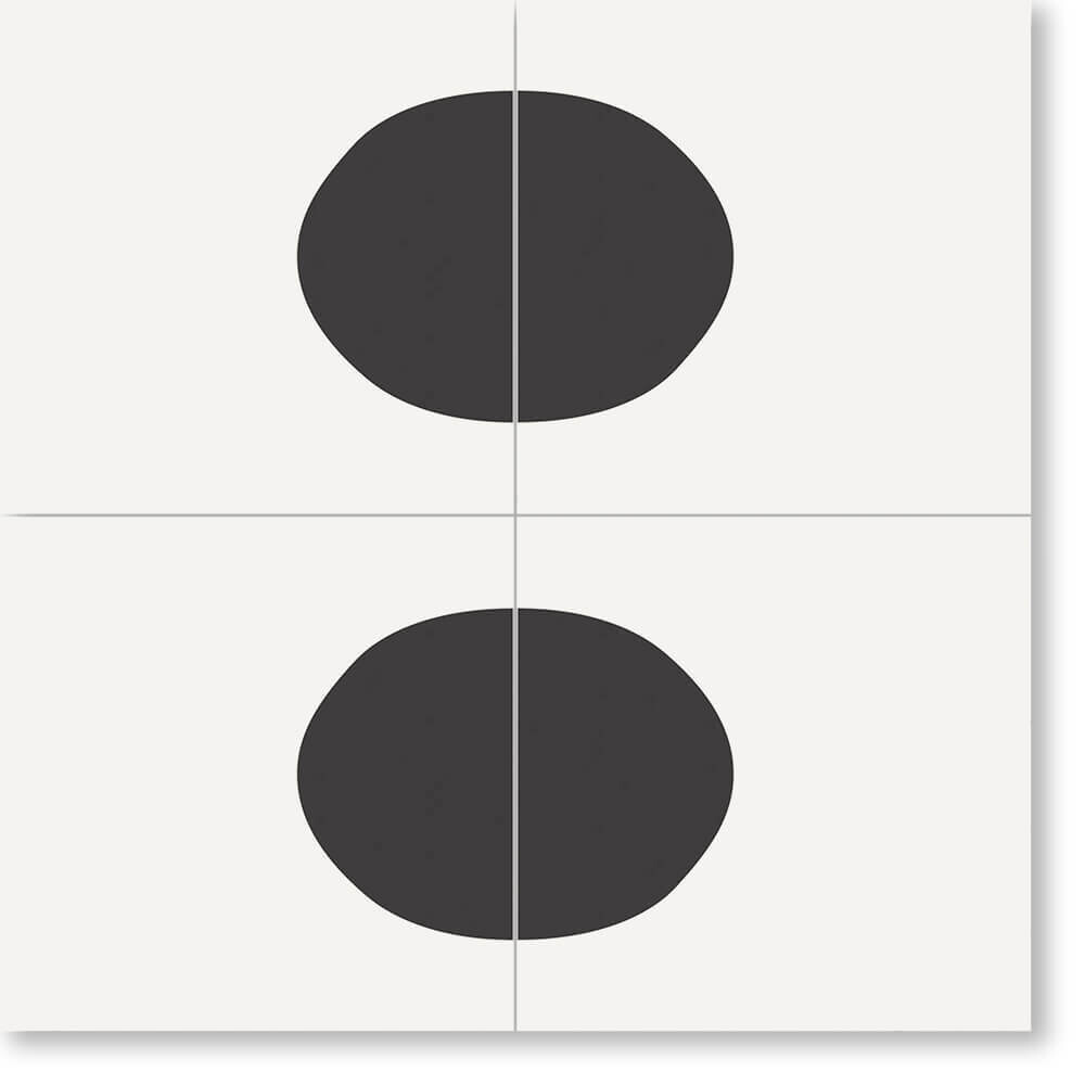 Zementfliese MINI PÖT - Noir - Rond