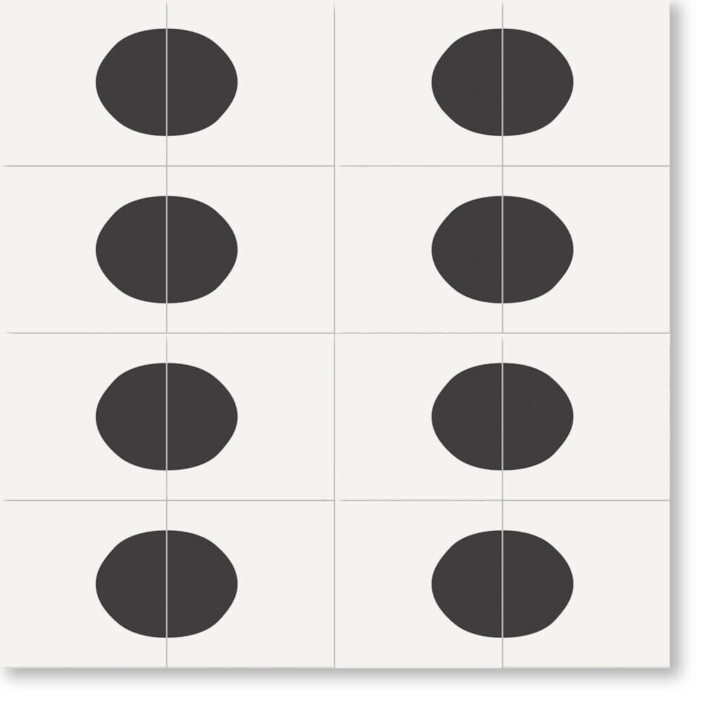 Zementfliese MINI PÖT - Noir - Rond