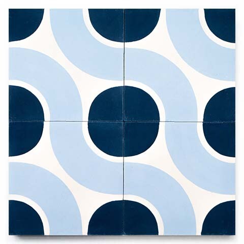 Zementfliese No. MFC01 Blau