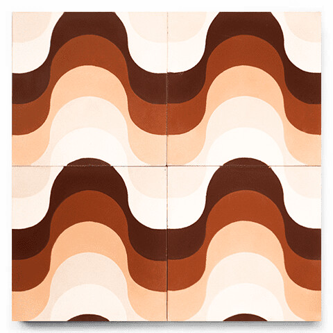Zementfliese No. MFC05 Terracotta