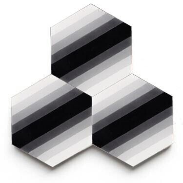 Zementfliese No. MFC10 Schwarz/Weiss Zementfliese No. MFC10 Schwarz/Weiss