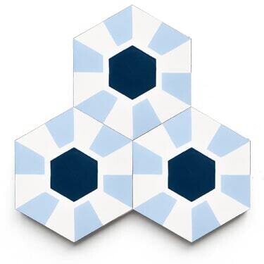 Zementfliese No. MFC11 Blau